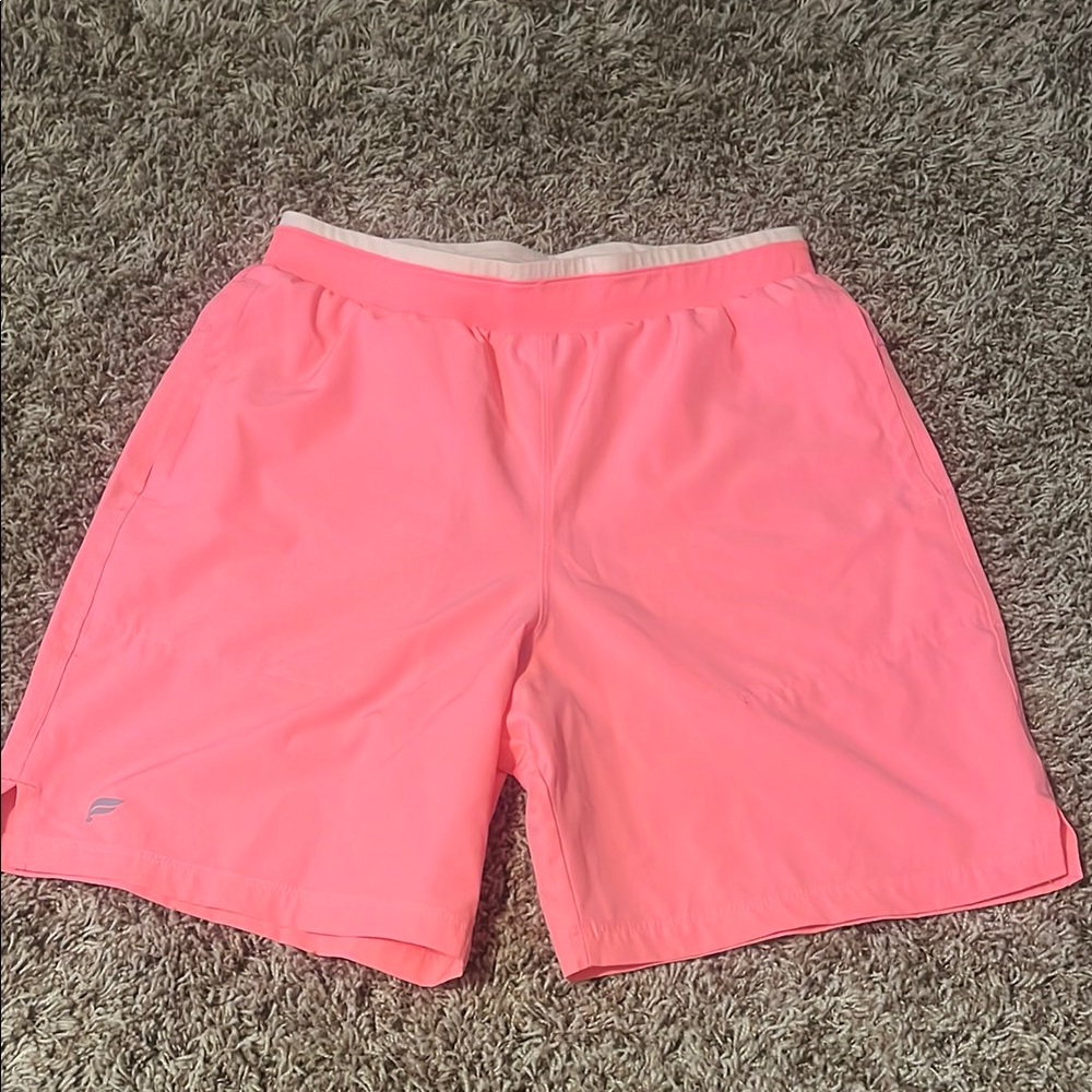 Fabletics Men's Athletic Shorts in Neon Pink